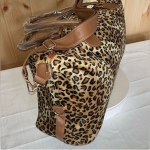 Leopard Print Tote Bag Overnight Size